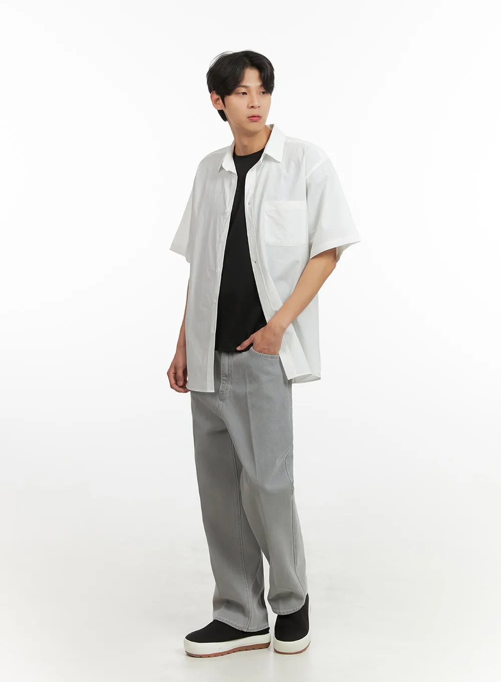 Men's Basic Jeans (Gray) IY431