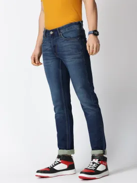 MEN'S DK BLUE SOLID JASON FIT JEANS