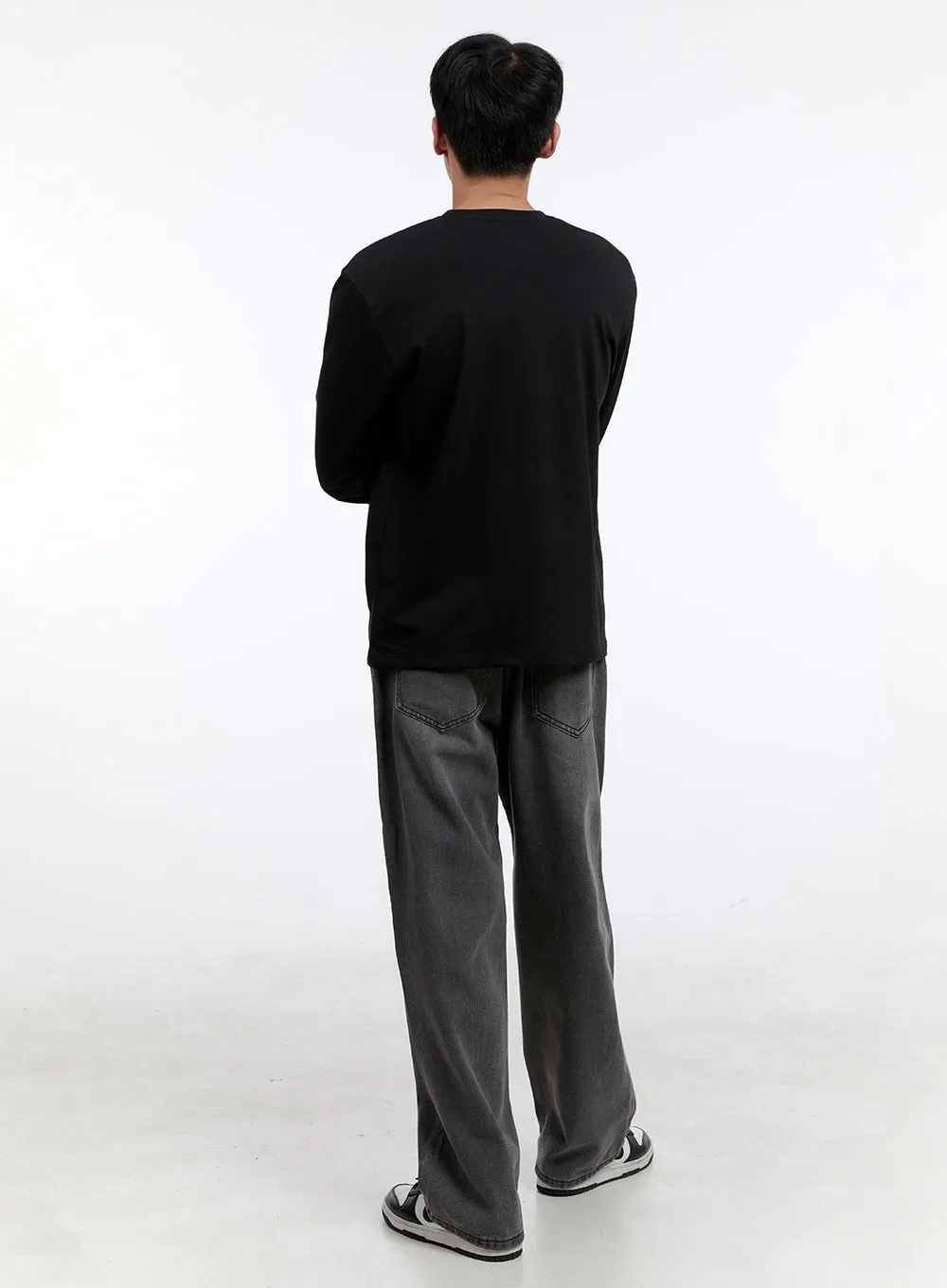 Men's Wide Fit Jeans (Dark Gray) IG427
