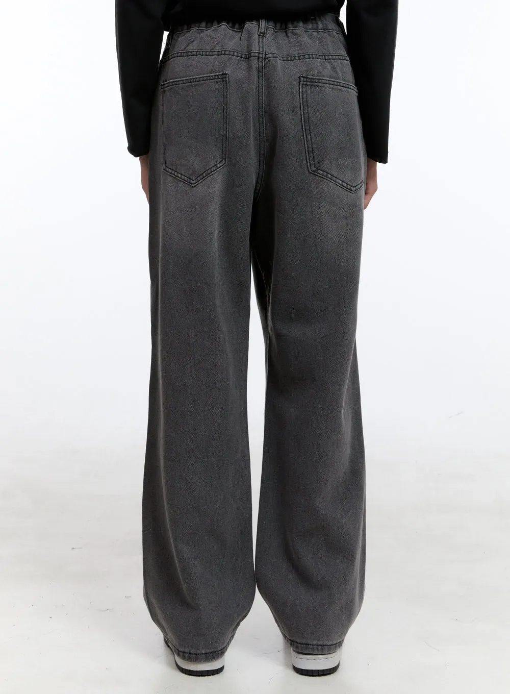 Men's Wide Fit Jeans (Dark Gray) IG427
