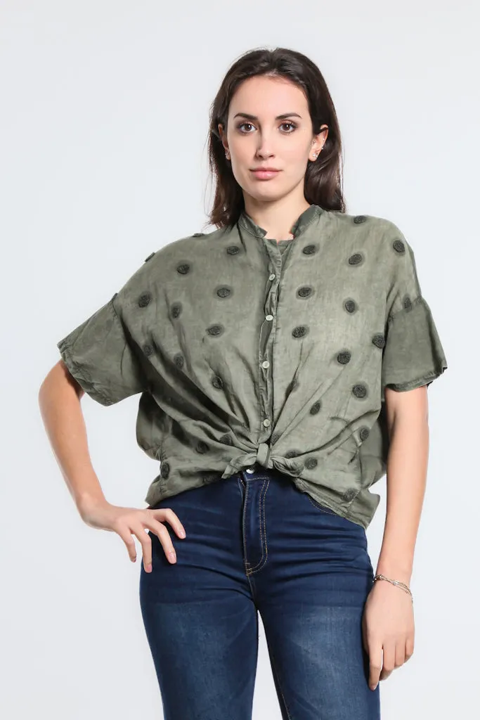 Norma Spot Tie Front Top (BSS190P)