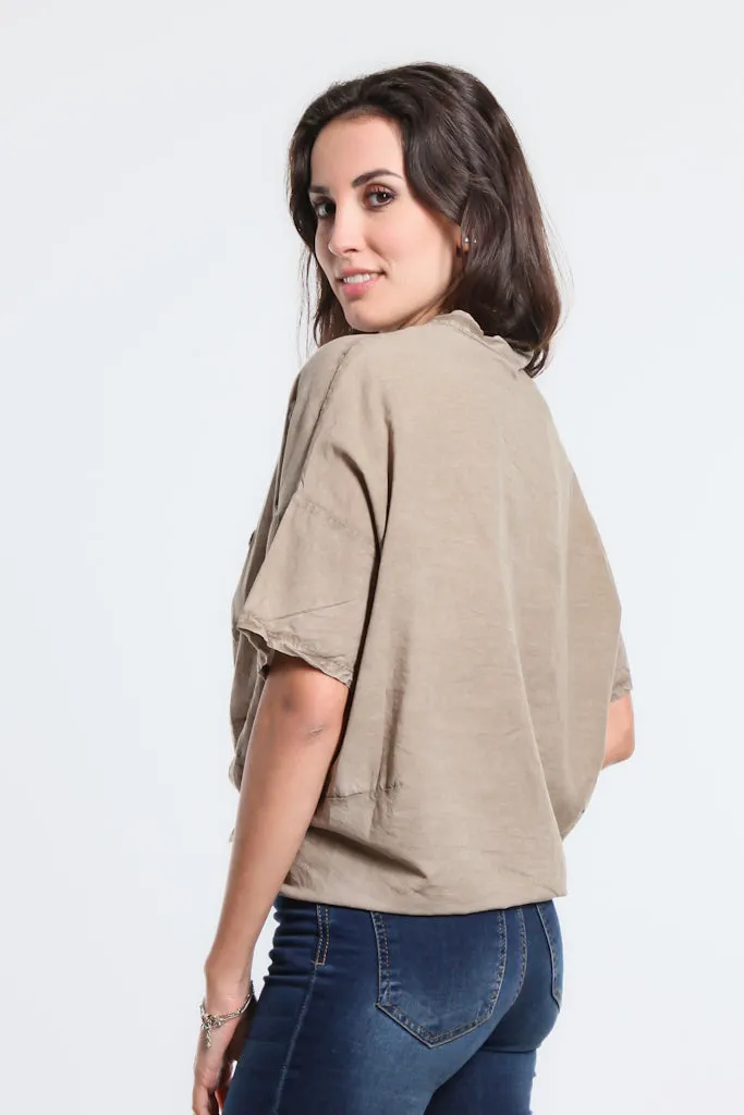 Norma Spot Tie Front Top (BSS190P)