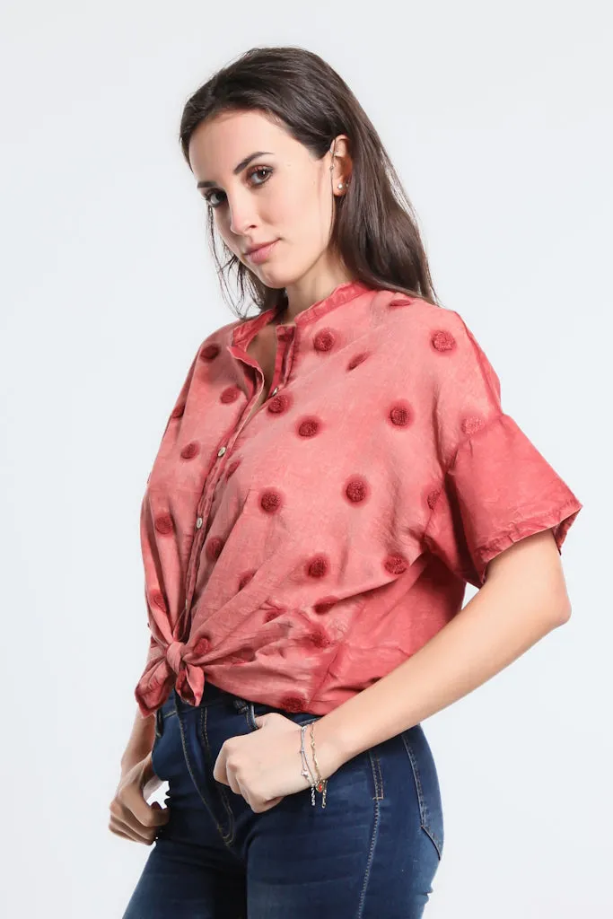 Norma Spot Tie Front Top (BSS190P)