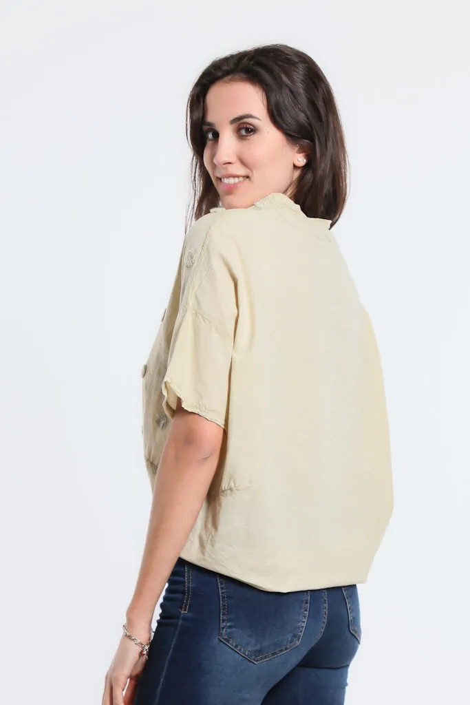 Norma Spot Tie Front Top (BSS190P)