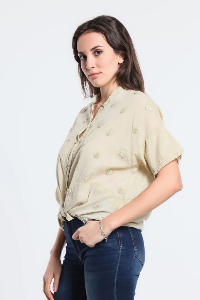 Norma Spot Tie Front Top (BSS190P)