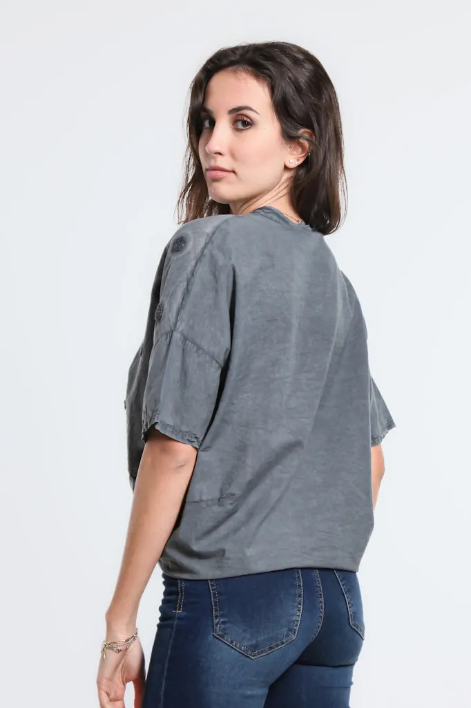Norma Spot Tie Front Top (BSS190P)