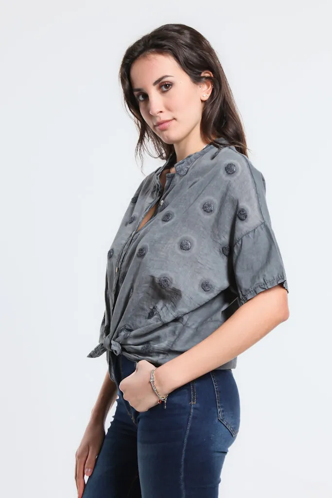 Norma Spot Tie Front Top (BSS190P)