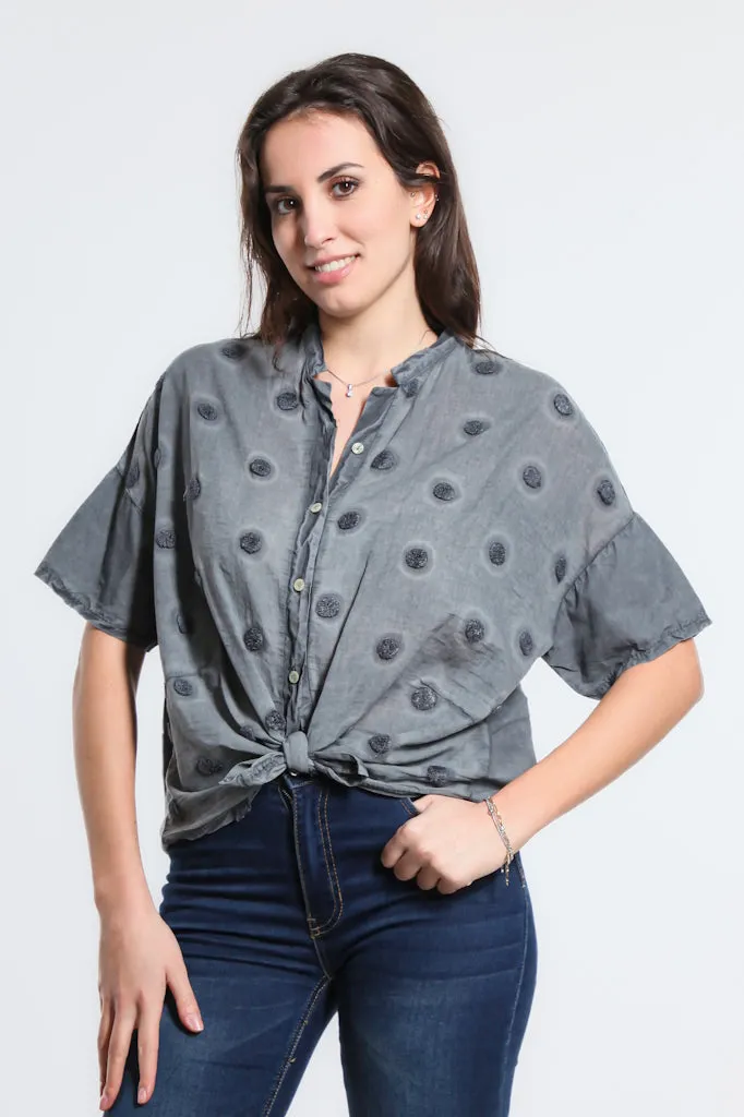 Norma Spot Tie Front Top (BSS190P)