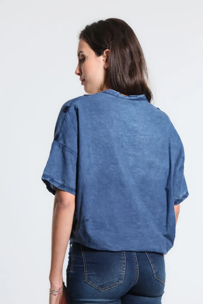 Norma Spot Tie Front Top (BSS190P)