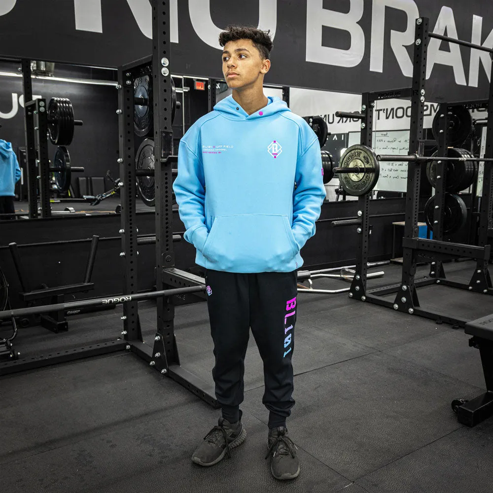 Cotton Candy Blue Off-Field Waffle Performance Hoodie