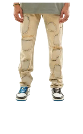 Patch Jeans - Regular Fit (Lt. Blue)