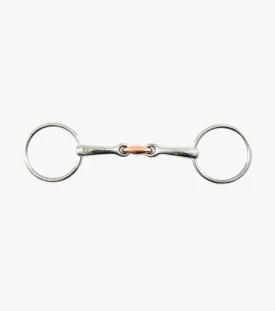 PE Loose Ring Snaffle with Copper Lozenge