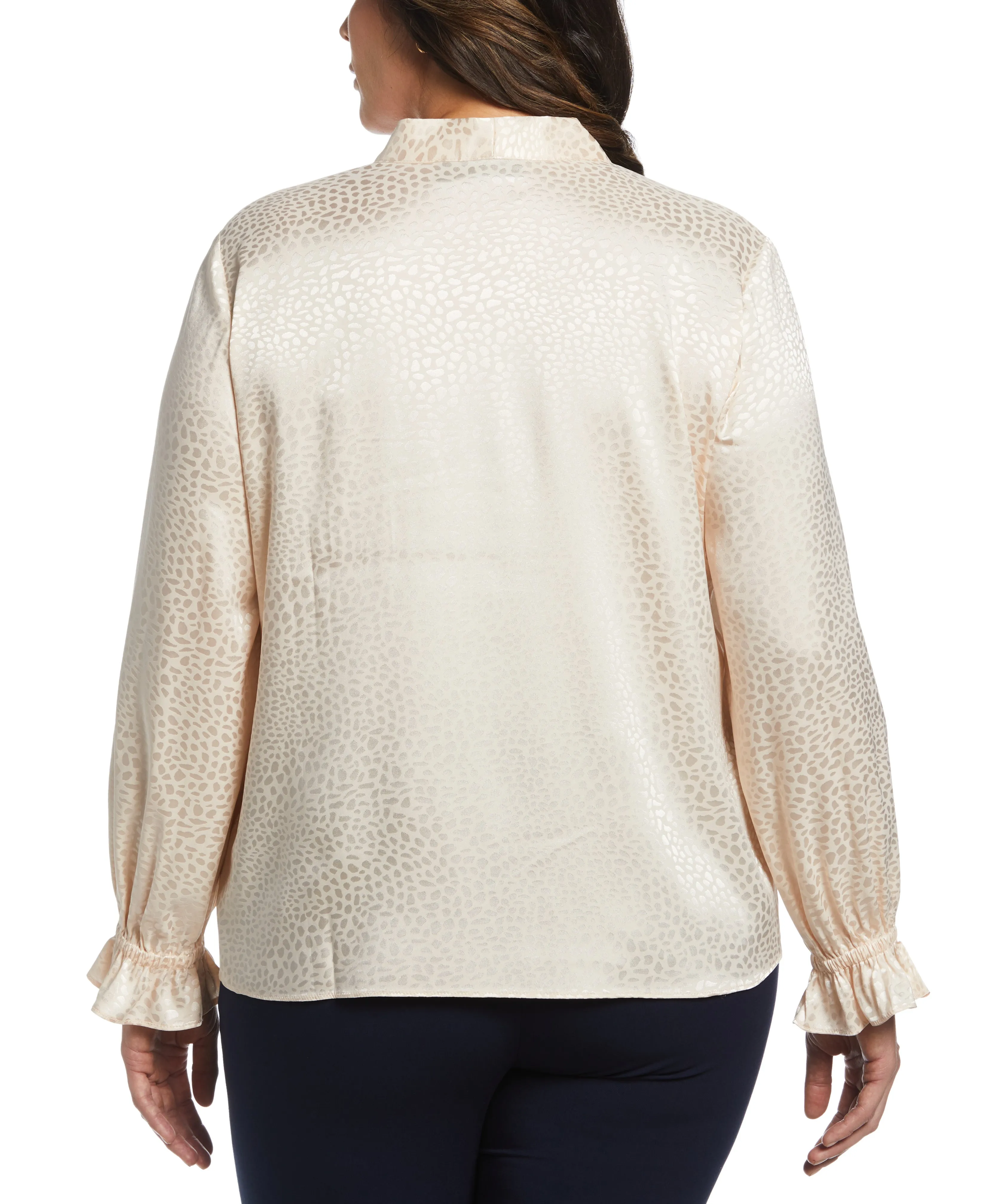 Plus Size Tie Front Blouse