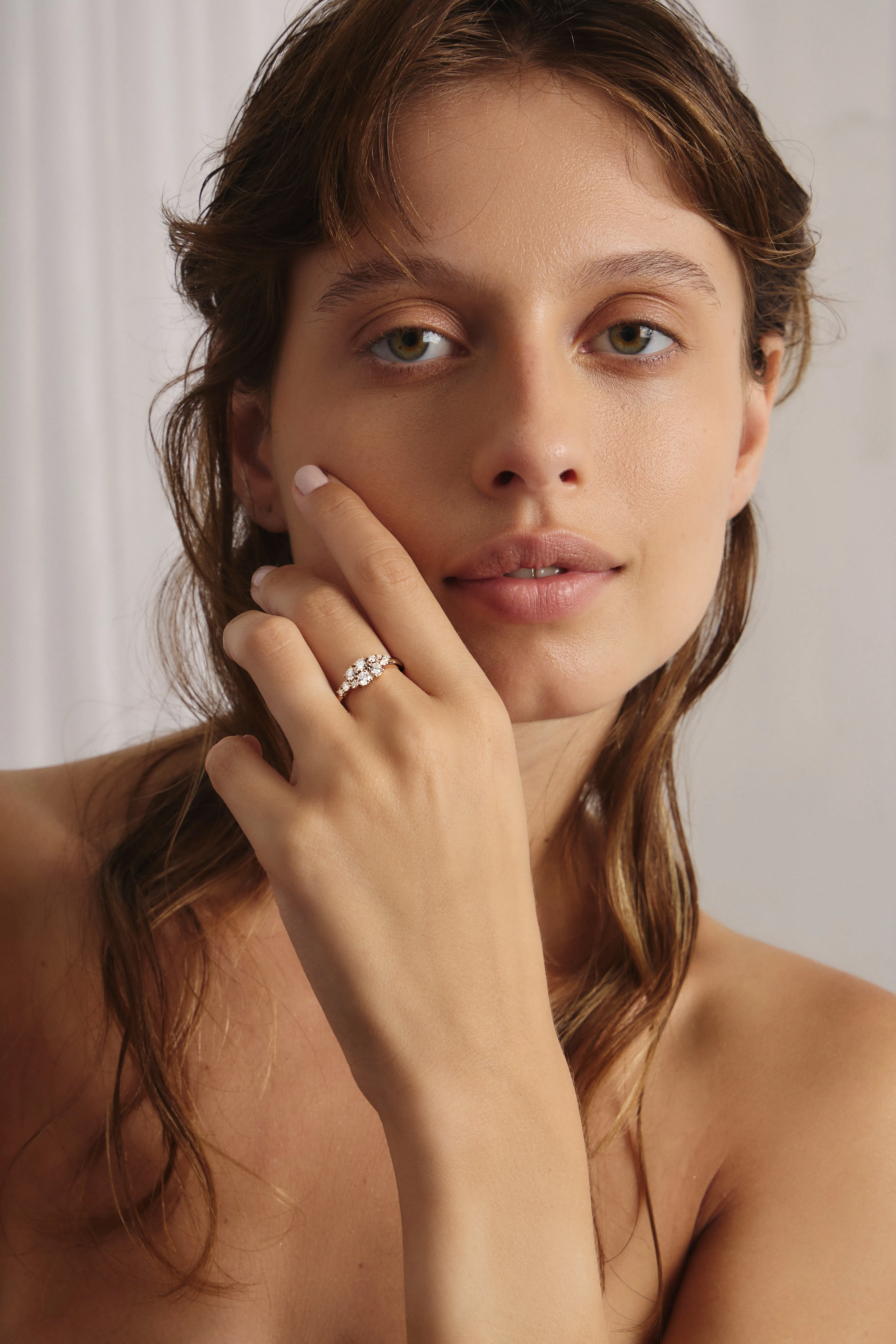Round Diamond Cluster Ring