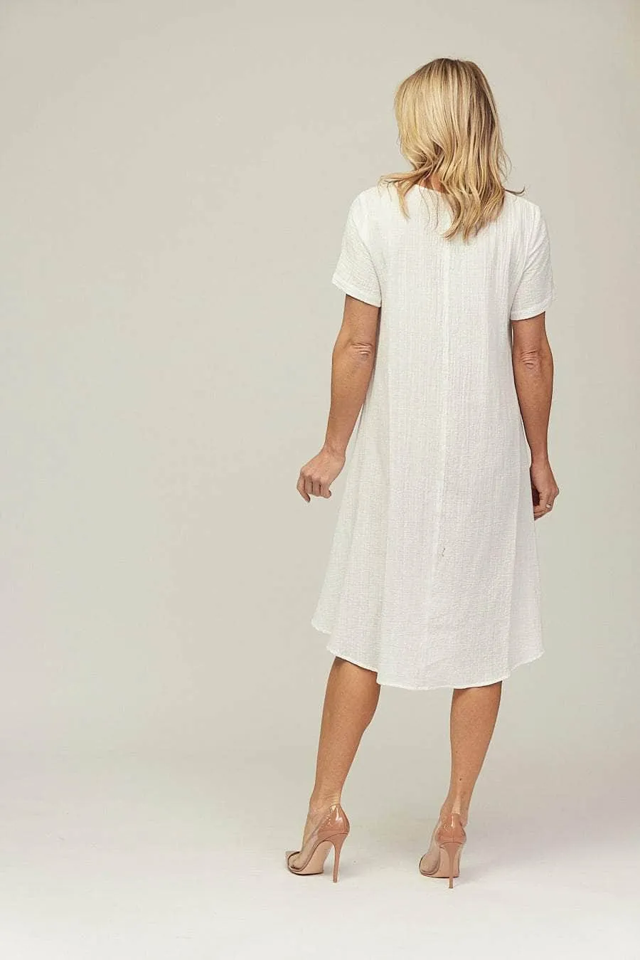 Saloos Short Sleeve Elliptical Midi-Dress