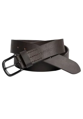Shrunken Full Grain Brown Buffalo Leather with Blackened Finish - BB1005C13