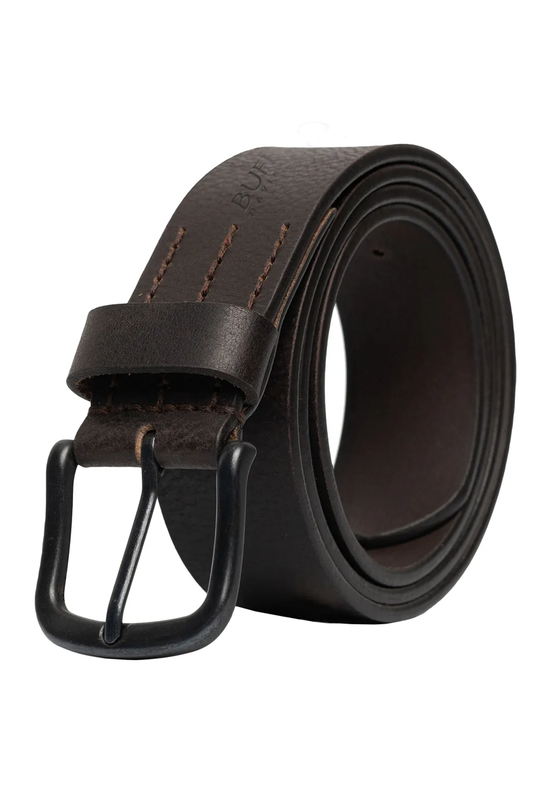 Shrunken Full Grain Brown Buffalo Leather with Blackened Finish - BB1005C13