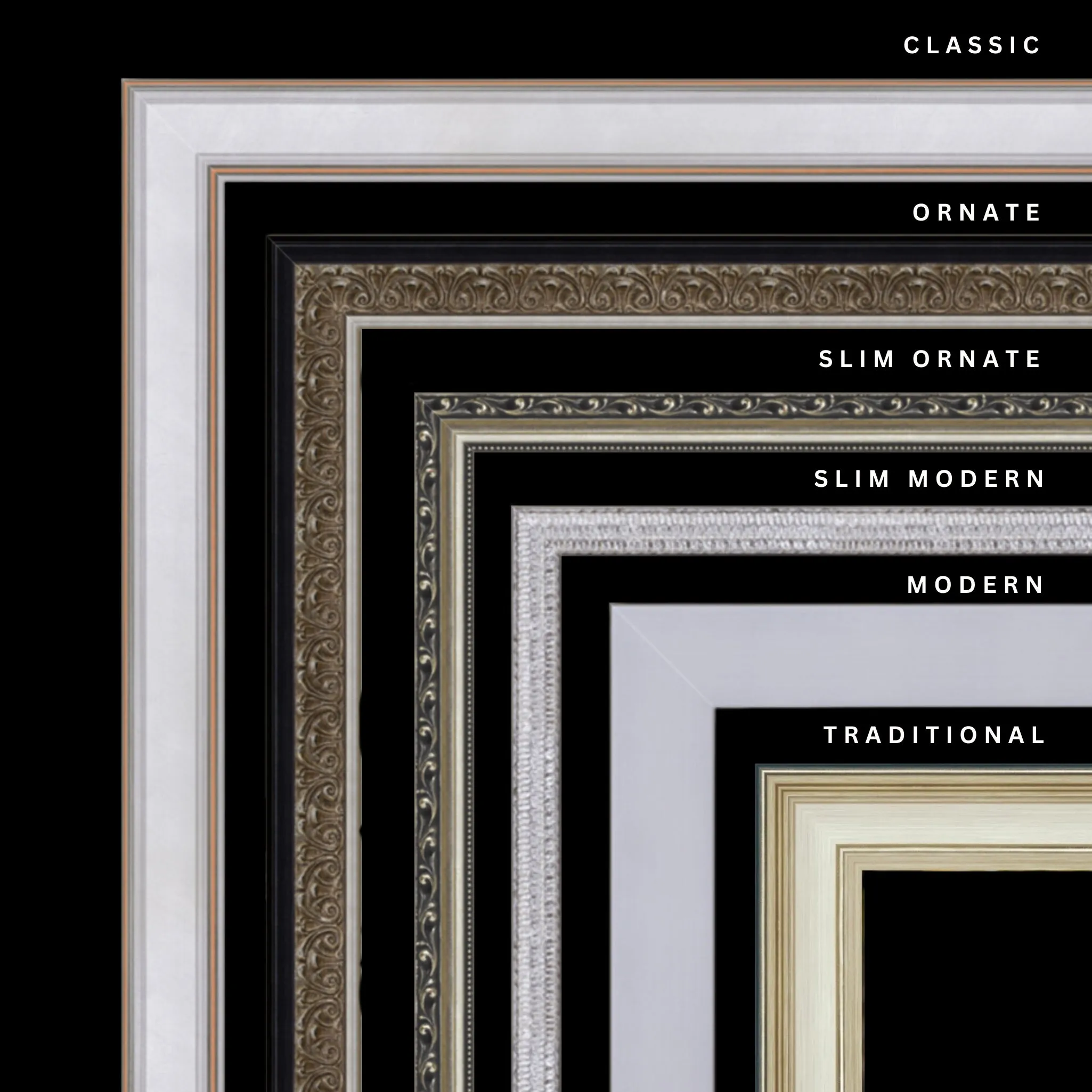 Silver 45x43 Picture Frame Ornate Traditional Classic Antique