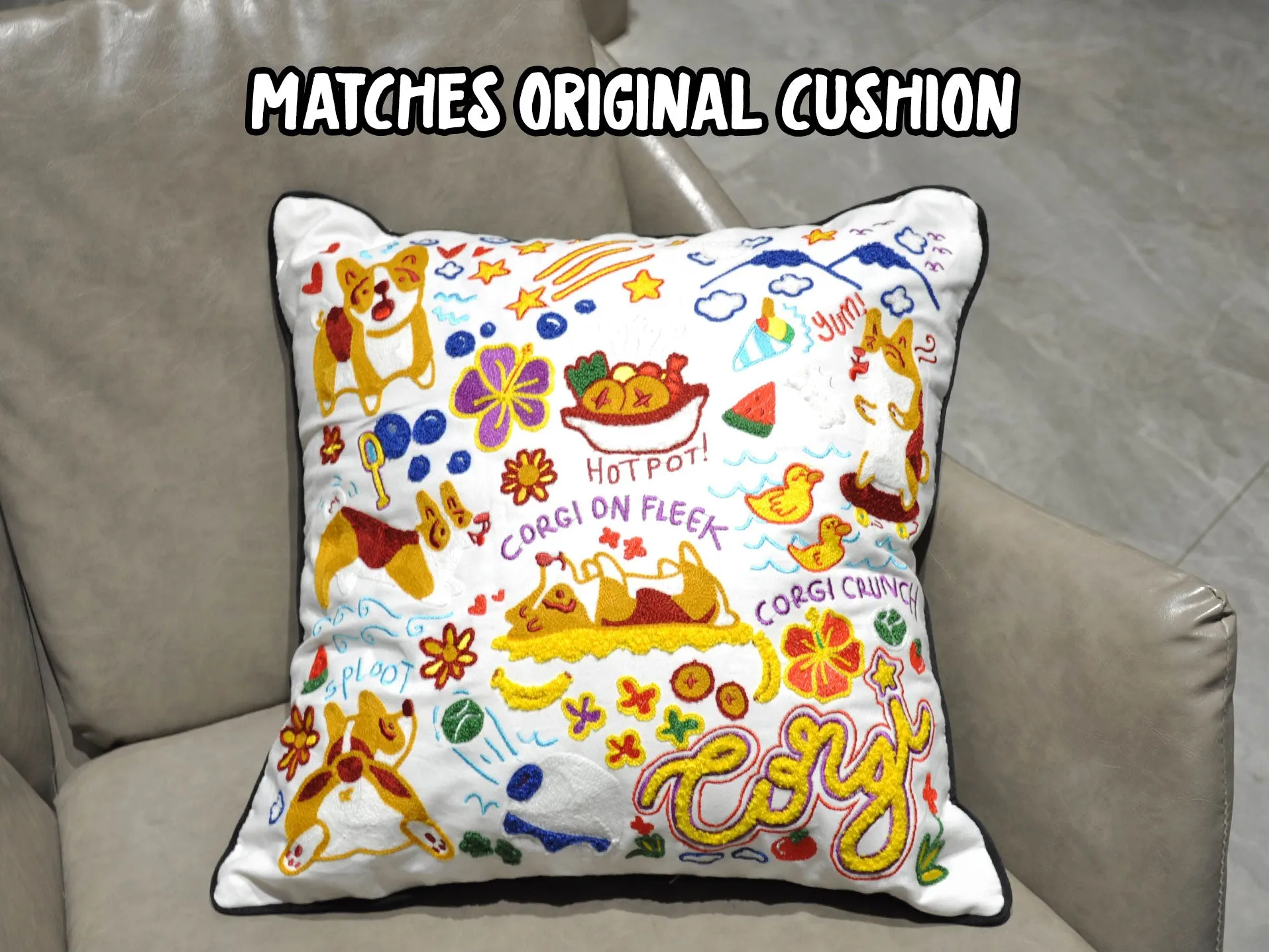 Special Corgi On Fleek Embroidered Cushion 2023 [Limited Edition]