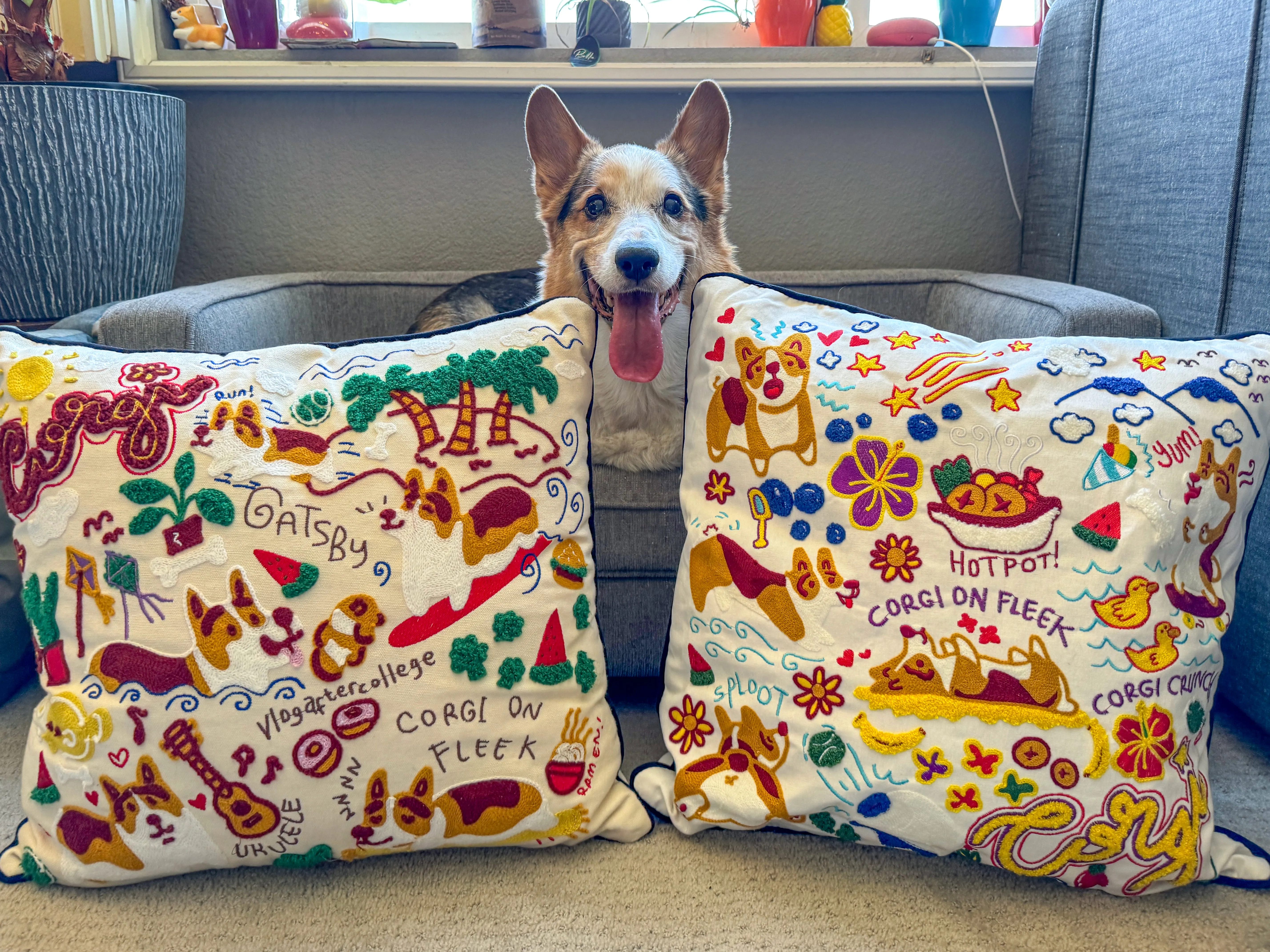 Special Corgi On Fleek Embroidered Cushion 2023 [Limited Edition]