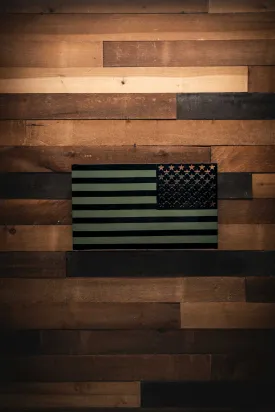 Subdued American Flag - Molten Metal Wall Art