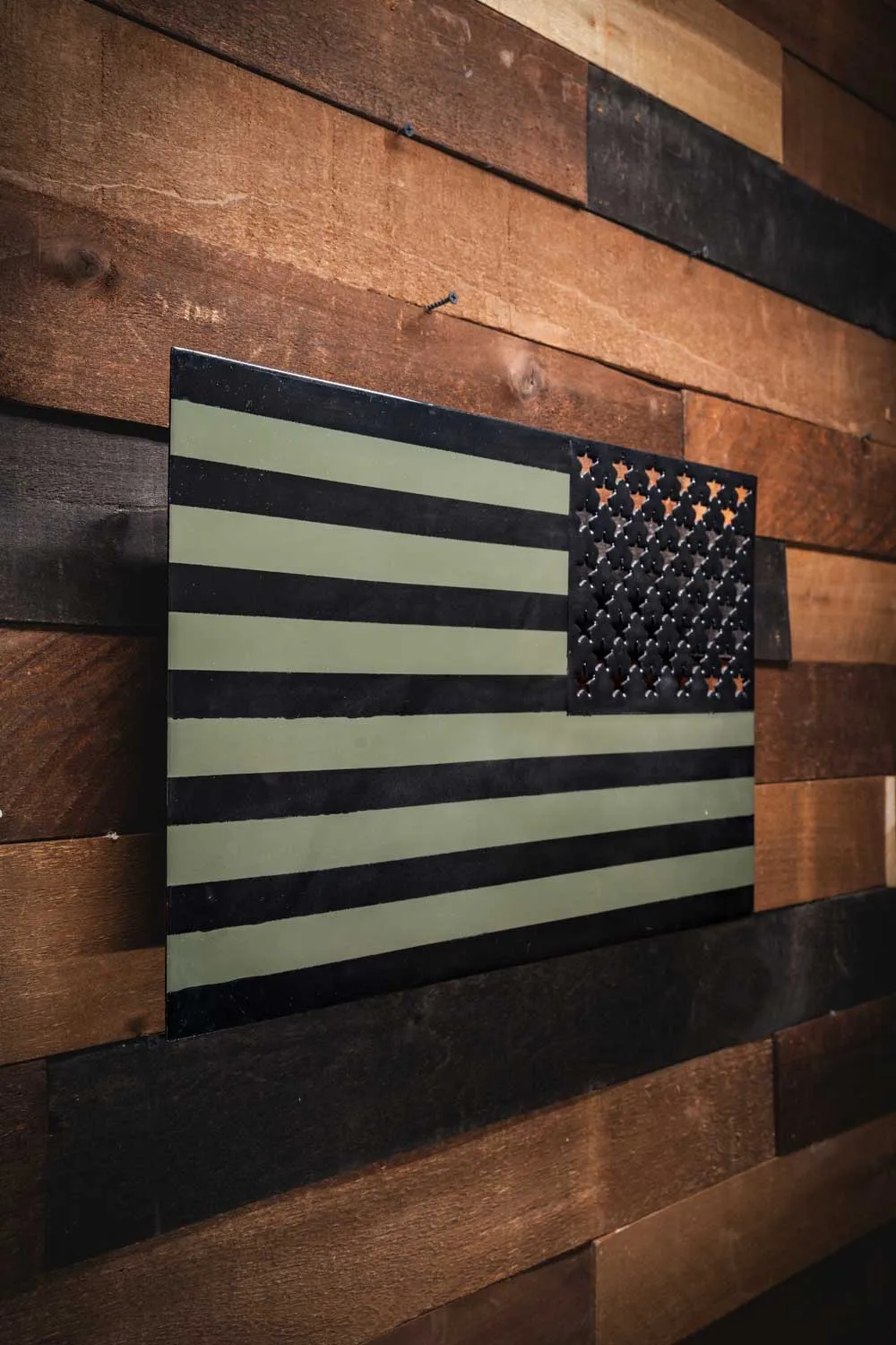 Subdued American Flag - Molten Metal Wall Art