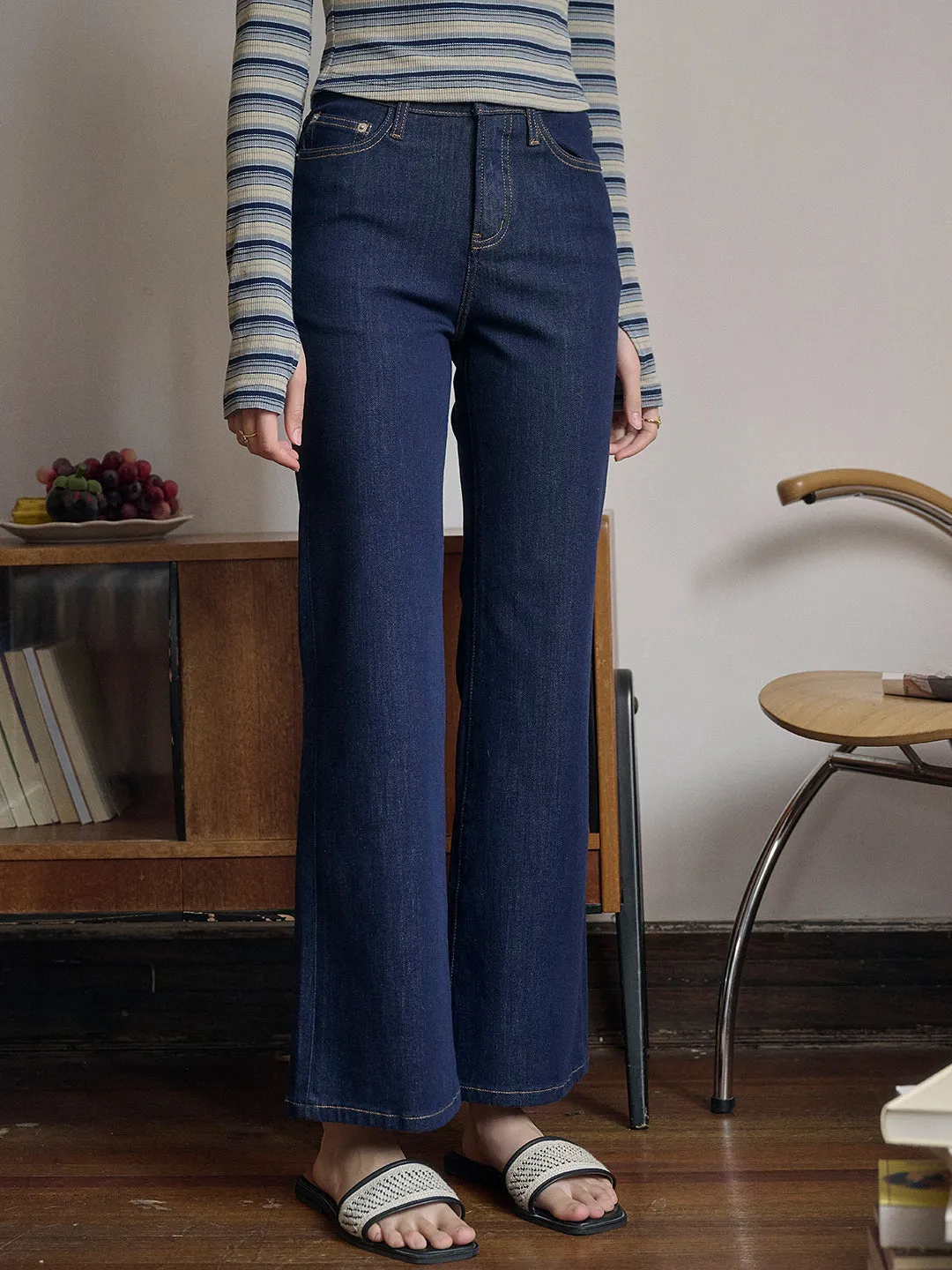 Thalia Vintage High Waist Slight Bootcut Jeans