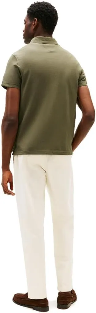 Tommy Hilfiger Men's Short Sleeve Polo Shirts in Regular Fit with Stretch and Organic Pique Cotton