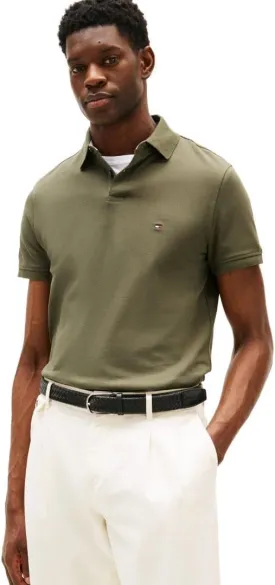 Tommy Hilfiger Men's Short Sleeve Polo Shirts in Regular Fit with Stretch and Organic Pique Cotton