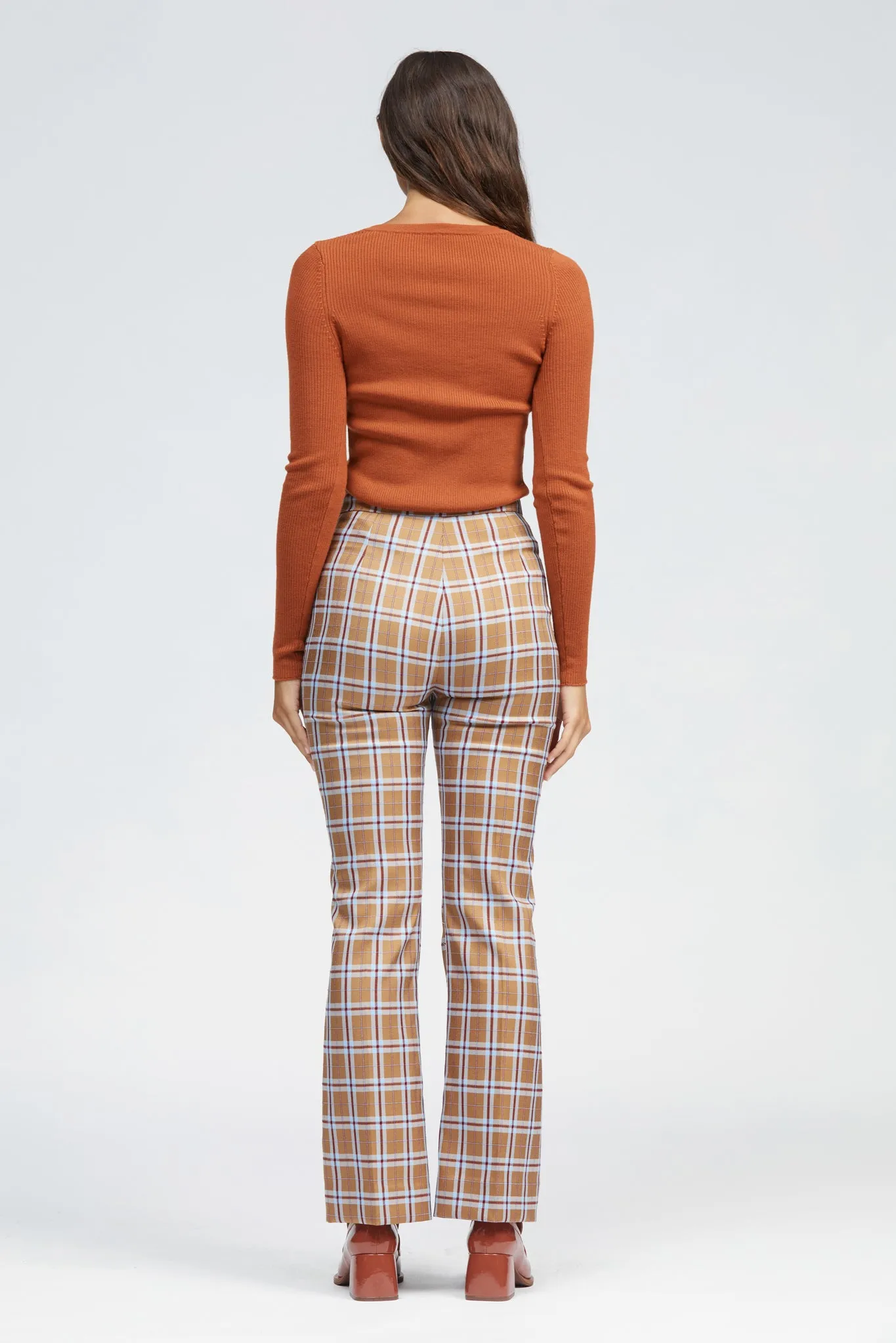 Traf Pant Camel/Blue Check