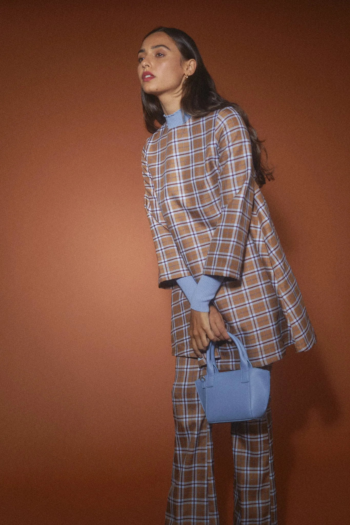 Traf Pant Camel/Blue Check