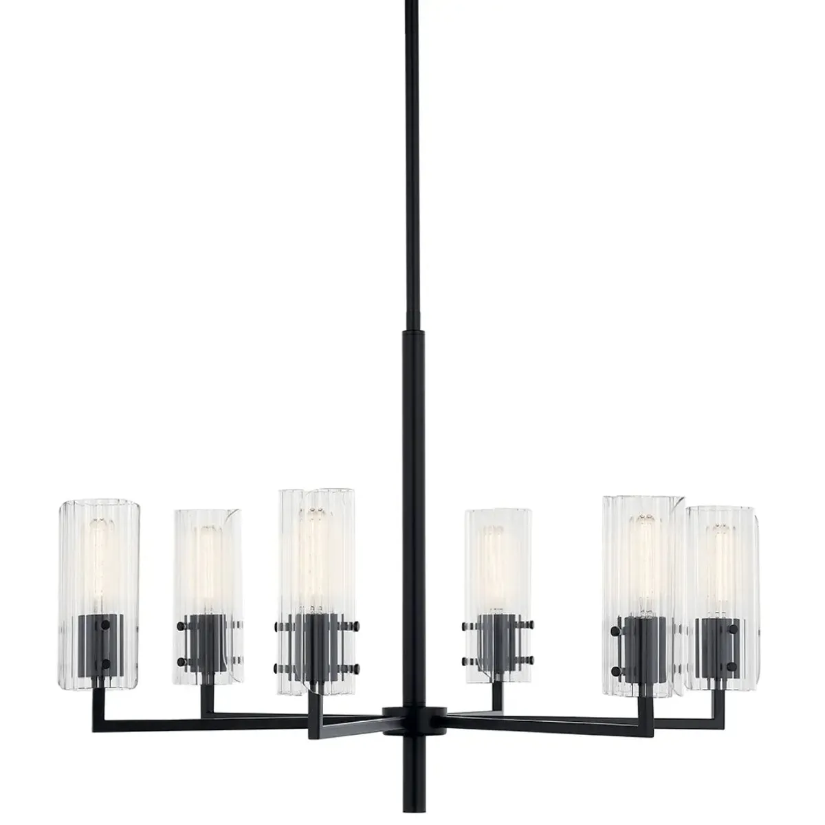 Velestino 30" 6-Light Chandelier, Black Finish