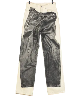 Weekday Cream Rowe Printed Jeans W28