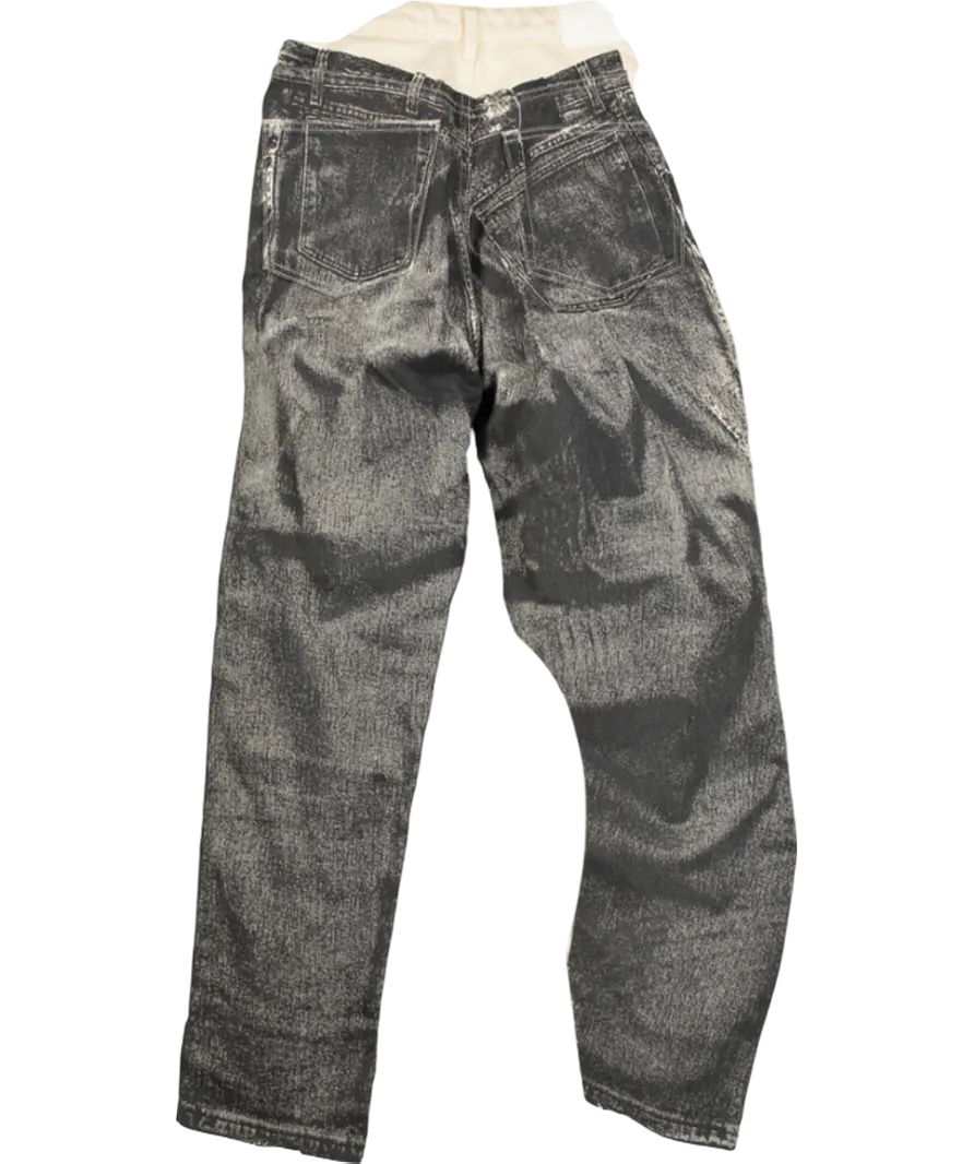 Weekday Cream Rowe Printed Jeans W28