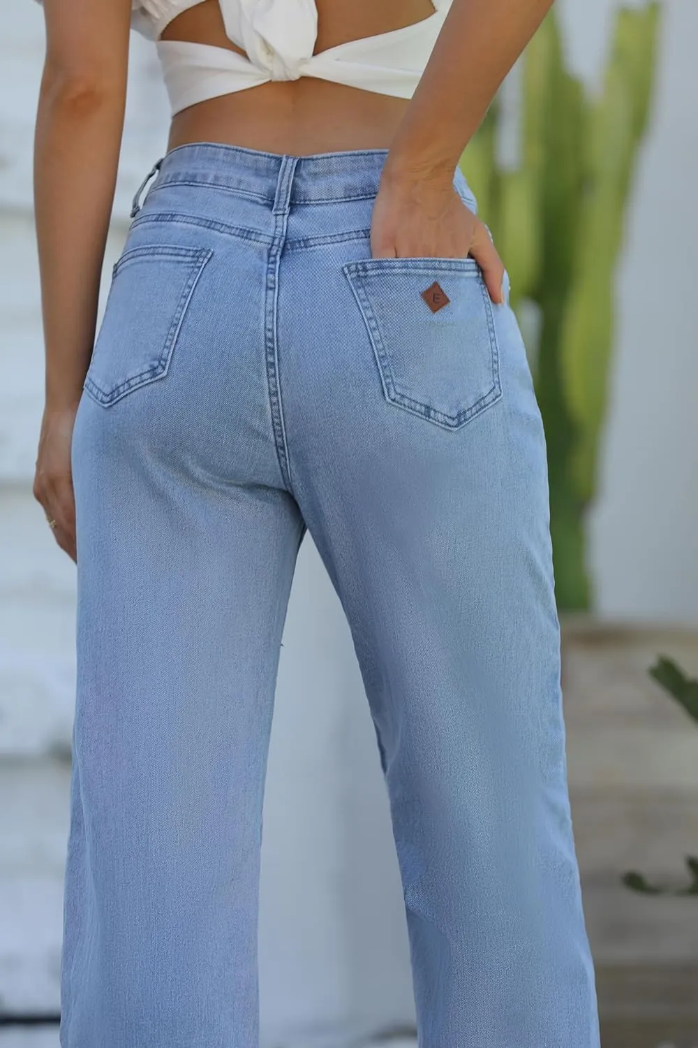 Womens Jeans Hig Waisted Straight Leg Loose Stretchy Lightweight Tummy Control Trendy Jeans for Women 2025
