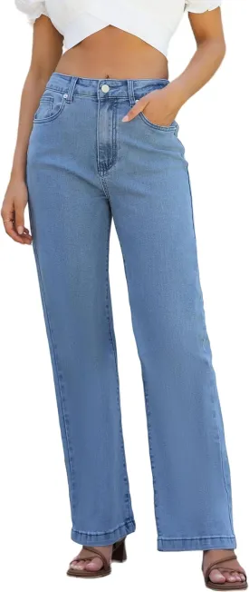 Womens Jeans Hig Waisted Straight Leg Loose Stretchy Lightweight Tummy Control Trendy Jeans for Women 2025