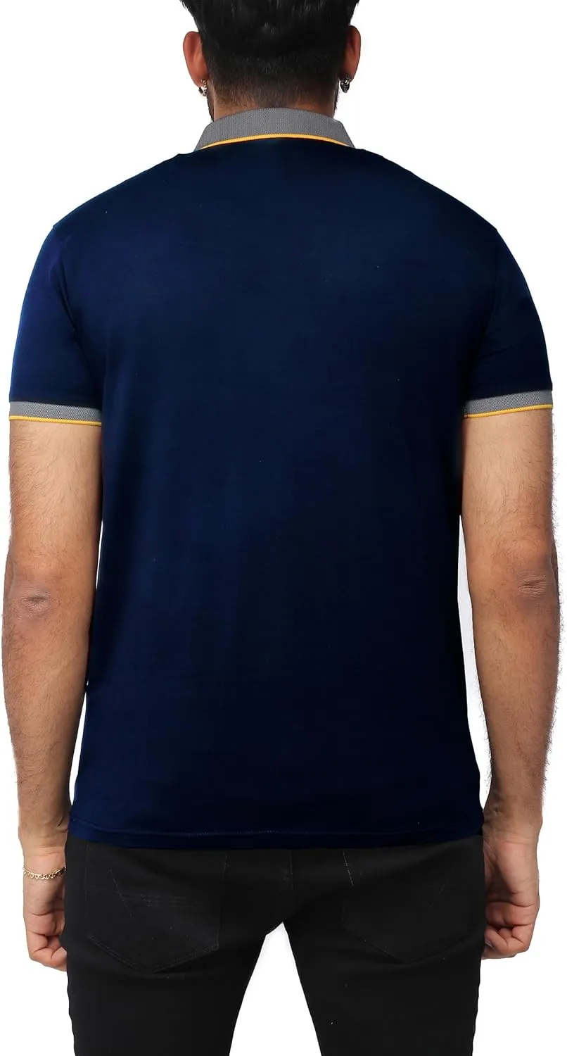 X RAY Men's Polo Shirts Short Sleeve, Slim Performance Stretch Cotton Golf Polos for Men