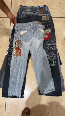 Y2K japanese embroidered denims